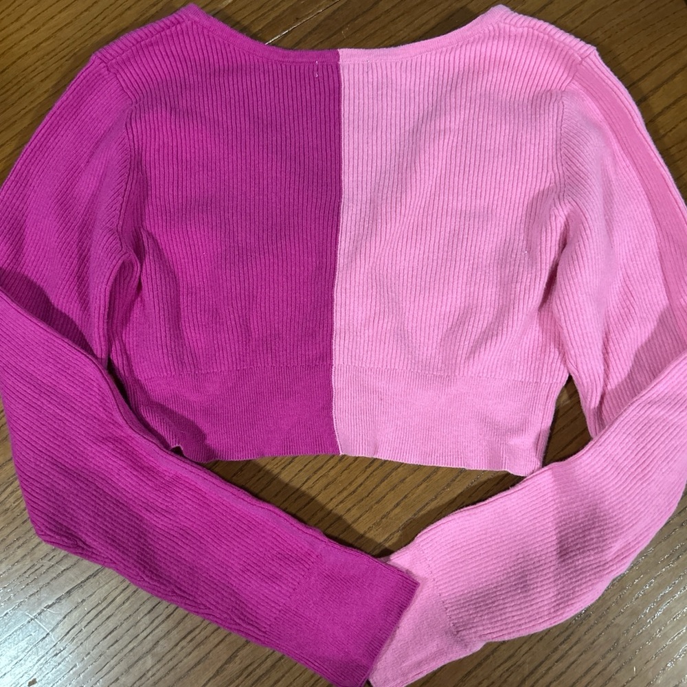 Wild Fable Two-Tone Pink Crop Top